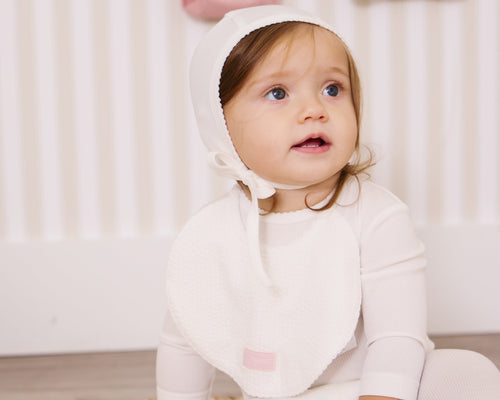 Kipp Baby Enfant Rib Layette Set - White/Pink