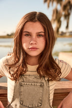 Load image into Gallery viewer, Little Parni Wide Striped Short Sleeve T-shirt (K613) - Grey/Ivory