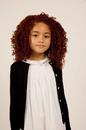 Little Parni Rhinestone Cardigan K443 - Black (*runs small*)