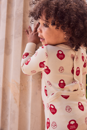 Little Parni Signature Footie (PJ101) - Red