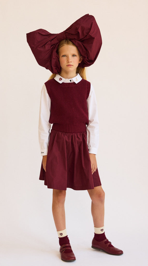 Little Parni Knit Vest (K556) - Burgundy