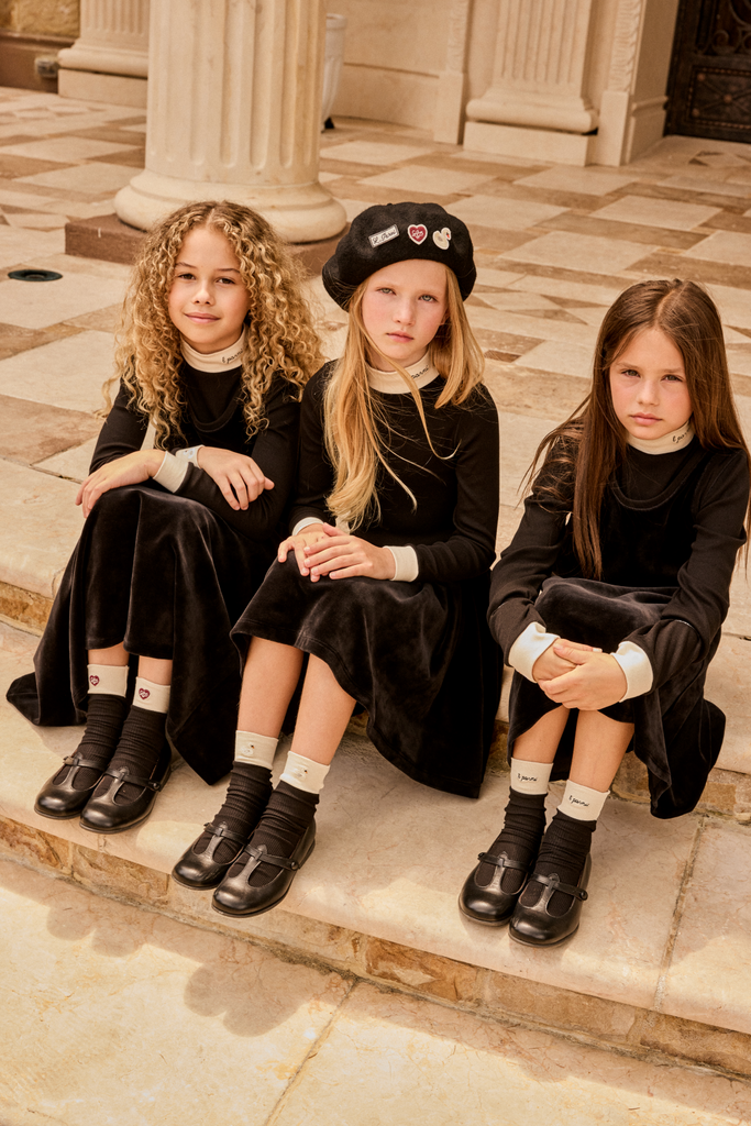 Little Parni Velour Short Jumper (K540) - Black