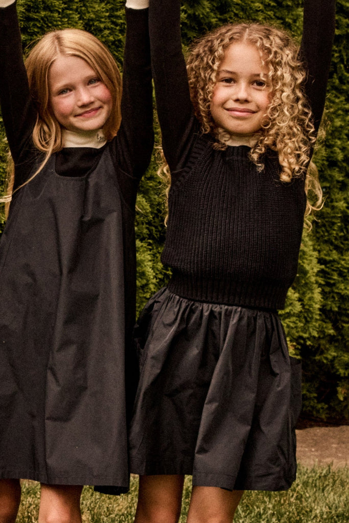 Little Parni Taffeta Skirt (K557) - Black