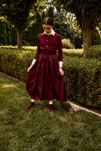 Load image into Gallery viewer, Little Parni Teen Taffeta Skirt (K559) - Burgundy