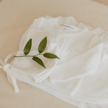 Load image into Gallery viewer, Little Parni Pointelle Footie, Cardigan And Bonnet (K655) - Milk White