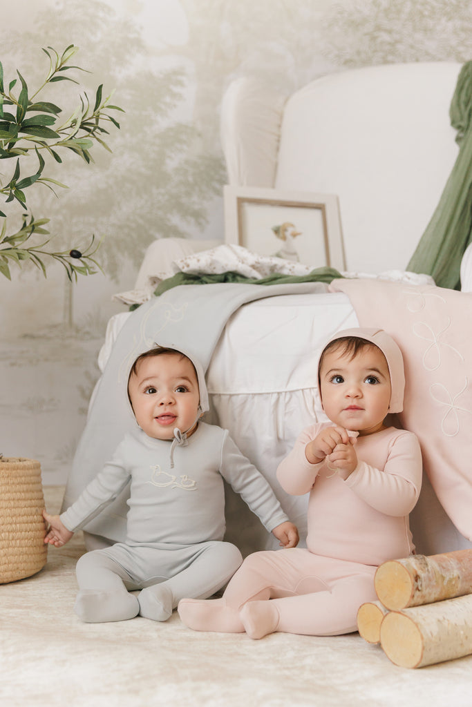Mon Tresor Corded Charms Layette Set - Blue Dawn