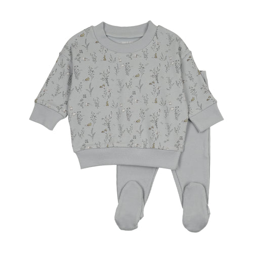 Bee & Dee Countryside Quaint Two Piece Set - Boys Print OPEN FEET
