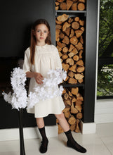 Load image into Gallery viewer, Little Tempest Cream Button Back Empire Waist Taffeta Dress