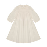 Little Tempest Cream Button Back Empire Waist Taffeta Dress