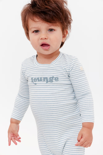 Crew Stripe Romper - Sage