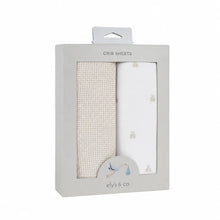 Load image into Gallery viewer, Ely's &amp; Co 2 Pack Jersey Crib Sheet - Gingham Bear Collection - Tan