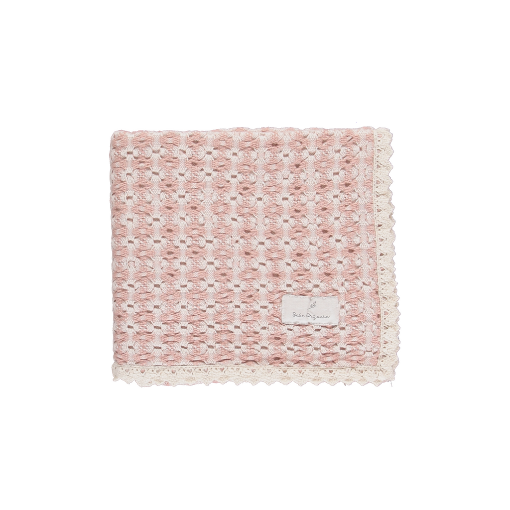 Bebe Organic Crochet Blanket - Pink Retro
