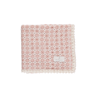 Bebe Organic Crochet Blanket - Pink Retro
