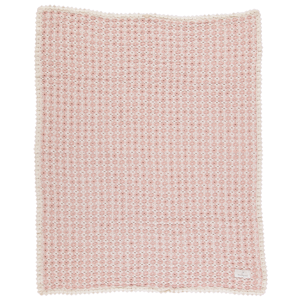 Bebe Organic Crochet Blanket - Pink Retro