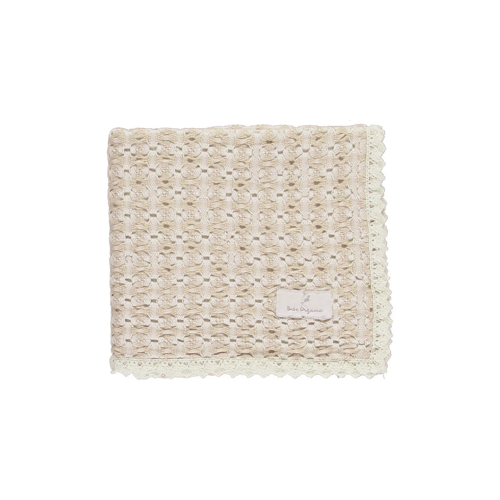 Bebe Organic Crochet Blanket - Taupe Retro