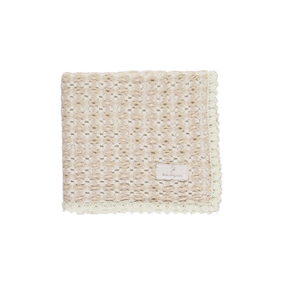 Bebe Organic Crochet Blanket - Taupe Retro