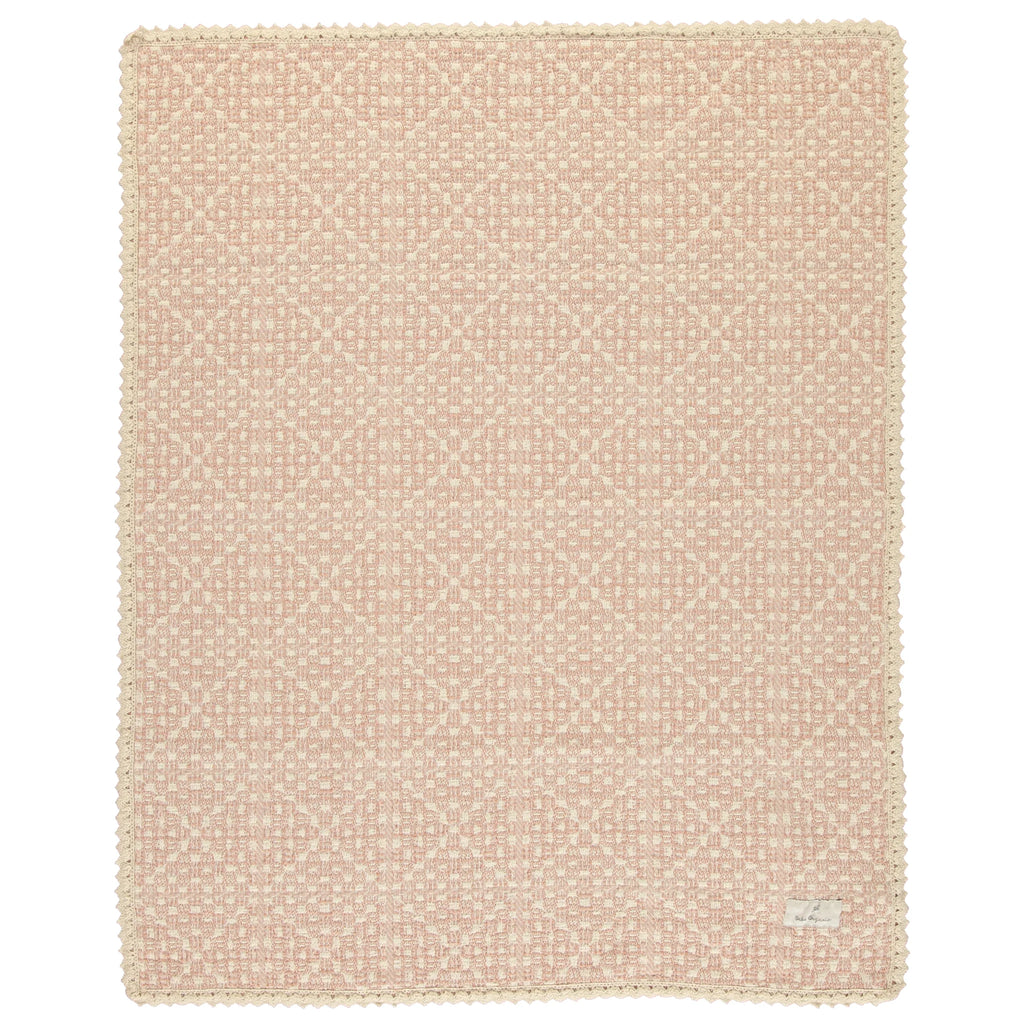 Bebe Organic Crochet Blanket - Faded Rose