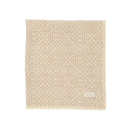 Bebe Organic Crochet Blanket - Taupe