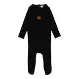 Lil Legs Crown Footie - Black