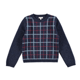 Bebe Organic Cruz Sweater - Blue Check Knit