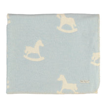 Load image into Gallery viewer, Bebe Organic Cuddle Horse Blanket - Faded Blue