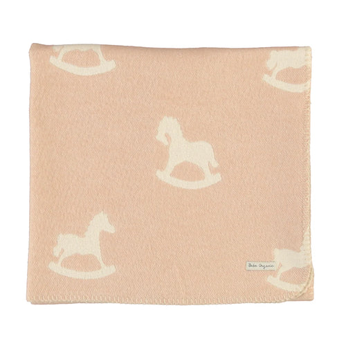 Bebe Organic Cuddle Horse Blanket - Faded Rose