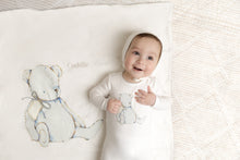 Load image into Gallery viewer, Bee &amp; Dee Cuddle Time Footie And Bonnet - Chalk White Boys