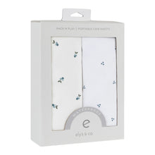 Load image into Gallery viewer, Ely&#39;s &amp; Co Waterproof Pack N Play I Portable Crib Sheet Set - Blue Berry