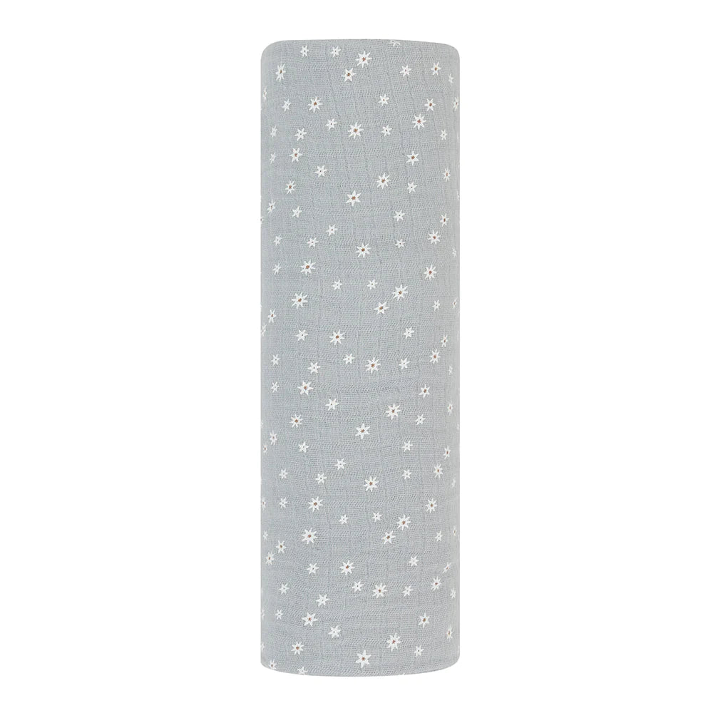 Ely's & Co Single Pack Muslin Swaddles - Ditsy Star