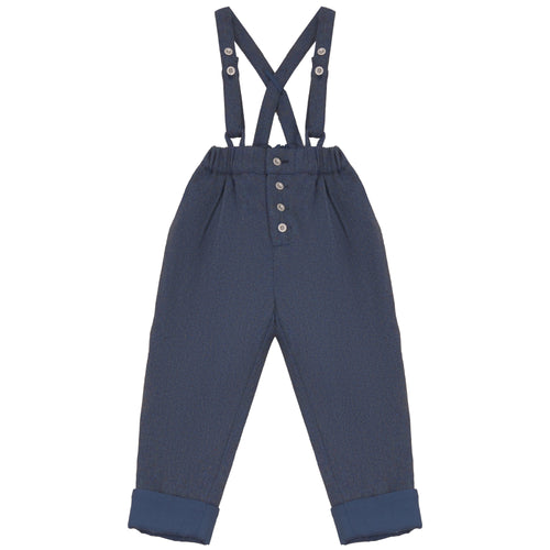 Calla Lili Boys Pants With Suspenders - Blue