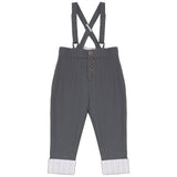 Calla Lili Boys Pants With Suspenders - Grey