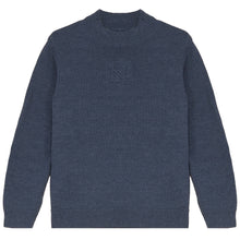 Load image into Gallery viewer, Calla Lili Girls Wrap Skirt And Mockneck Embossed Sweater - Blue