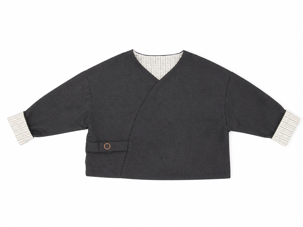 Calla Lili Boys Wrap Blazer - Grey