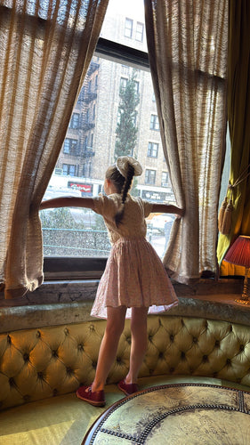 Le Enfant Lace Trim Scrunchie - White