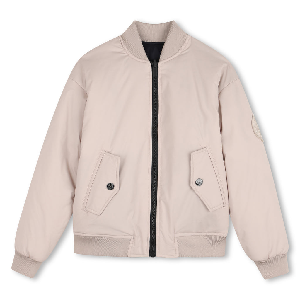 DKNY Reversible And Water-Repellent Blouson - Dark Stone/Beige