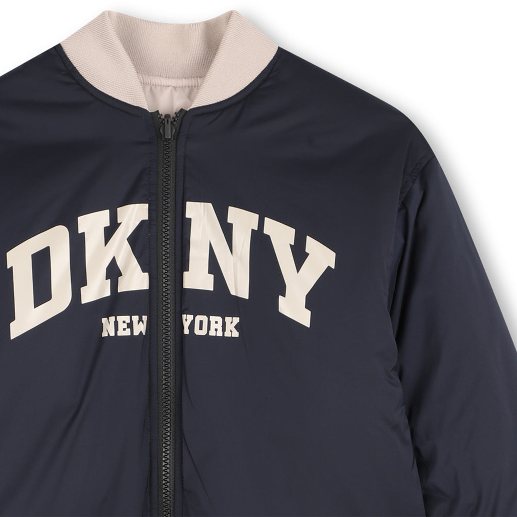 DKNY Reversible And Water-Repellent Blouson - Dark Stone/Beige
