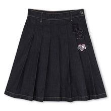 Load image into Gallery viewer, DKNY Pleated Denim Skirt - Denim Blue