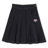 DKNY Pleated Denim Skirt - Denim Blue