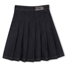 Load image into Gallery viewer, DKNY Pleated Denim Skirt - Denim Blue