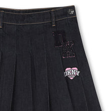 Load image into Gallery viewer, DKNY Pleated Denim Skirt - Denim Blue