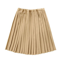 Load image into Gallery viewer, Coco Blanc Camel Pleated Skirt With Speckled Cardigan Set
