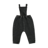 Lil Legs Denim Bib Overalls - Black Denim