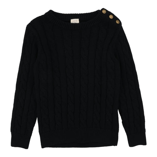 Lil Legs Cable Knit Sweater - Black