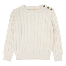 Load image into Gallery viewer, Lil Legs Cable Knit Sweater - Cream