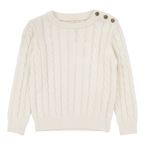 Lil Legs Cable Knit Sweater - Cream