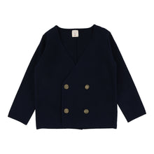Load image into Gallery viewer, Lil Legs Double Breasted Knit Blazer - Navy