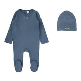 Lilette Dreamy Graphic Footie And Hat - Slate