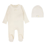 Lilette Dreamy Graphic Footie And Hat - Winter White/Slate