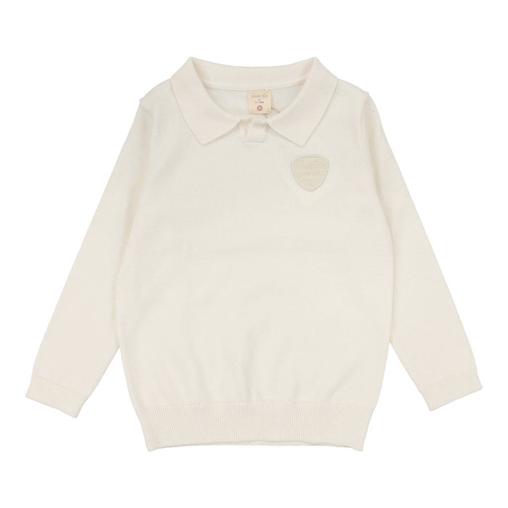 Lil Legs Knit Polo - Cream
