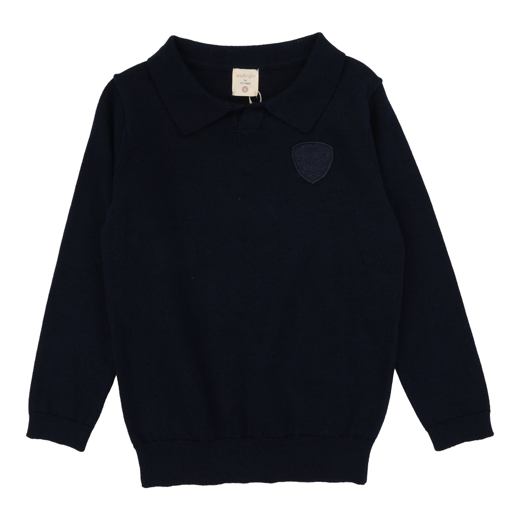 Lil Legs Knit Polo - Navy